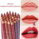 28Color New Professional Wood Lip liner Waterproof Lady Charming Lip Liner Soft Pencil Makeup Women's Long Lasting Cosmetic Tool  ourlum.com   