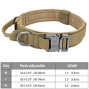 Tactical Dog Collar for Medium Large Pet Walking Training  ourlum.com Khaki M 