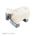 Big Farm Animal Building Blocks Set: Compatible with duplos Cat Pig Dog Rabbit Monkey Hippo Sheep Toy  ourlum.com Gray Sheep  