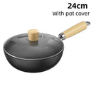 Eco-Friendly Non-Stick Cast Iron Wok Pan for Cookers