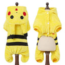 Cozy Fleece Pet Jumpsuit for Small Pets - Stylish and Functional outfit for Dogs, Cats, and Rabbits  ourlum.com Pikachu XS 