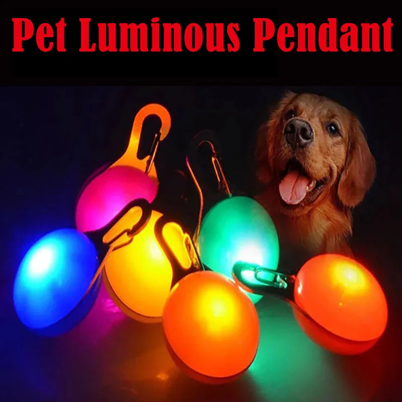 LED Pet Safety Collar: Night Walking Glowing Pendant Flash Lights -Silica Gel  ourlum.com   