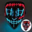 Halloween LED Purge Neon Light Up Mask With LED Gloves