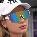 Trendy Oversized Rimless Sports Sunglasses UV400 Protection