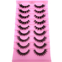 7/8/9/10Pairs Eyelashes Makeup Soft Fluffy 3D Mink False Eyelashes Thick HandMade Volume Mink Lashes Faux Cils Natural Fake Lash  ourlum.com Black 9pairs-LC-3  