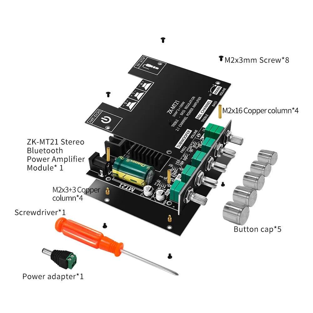 ZK-MT21 Bluetooth Subwoofer Amplifier: Enhanced Audio Experience  ourlum.com   