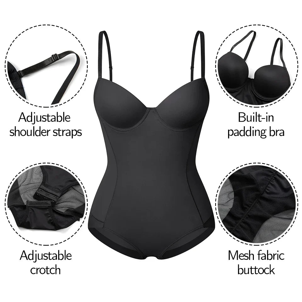 Slimming Women’s Bodysuit Shapewear with Built-In Bra for Tummy Control & Comfort