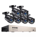 ZOSI Outdoor Surveillance Kit: Crystal Clear Day/Night Vision, Instant Alerts  ourlum.com 8CH DVR x 6 Cameras None Poland