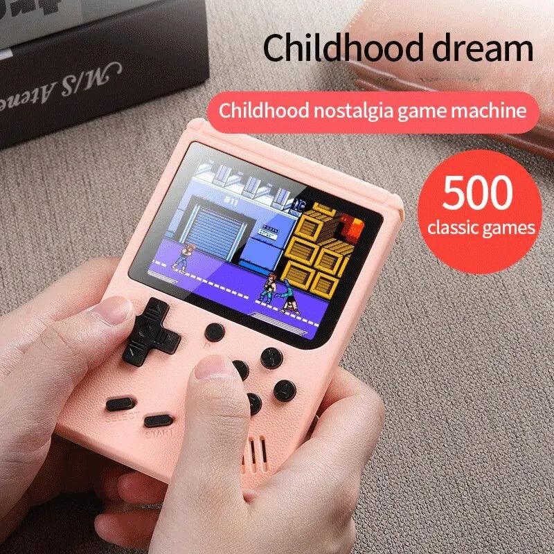 Retro Handheld Color LCD Video Game Console for Kids: 500 Classic Games  ourlum.com   