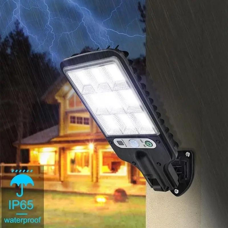 Solar Lights Outdoor: Motion Sensor LED Wall Street Lamp - Enhanced Brightness & Security Lighting  ourlum.com   