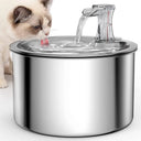 2L Fully Stainless Steel Pet Water Dispenser Automatic Cat Water Fountain