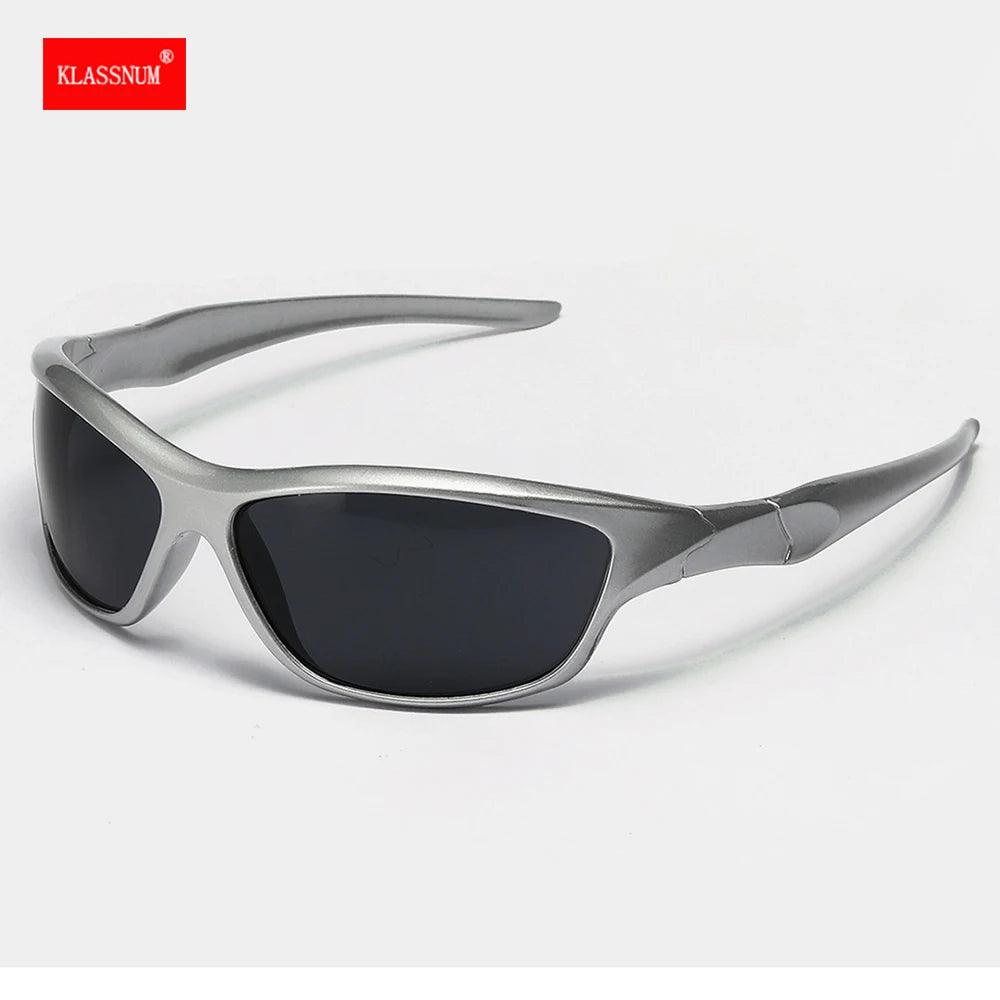 Trendy Men's Silver Y2K Sunglasses - Vintage Punk Eyewear for Outdoor Cycling & Sports