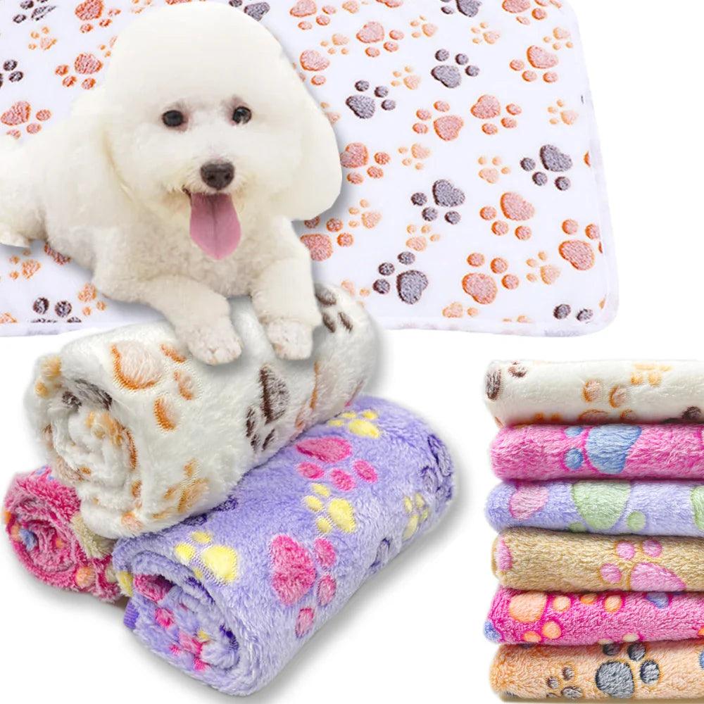 Cozy Pet Fleece Blanket: Soft Bed Mat Cover for Dog Cat Winter Comfort  ourlum.com   