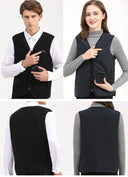 10 Areas Heated Vest Men Women USB Electric Self Heating Vest