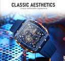 Curren 8442 Men's Luxury Chronograph Quartz Watch Casual Date Wristwatch with Silicone Band