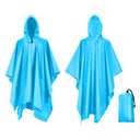 3-in-1 Waterproof Rain Poncho Lightweight Hooded Coat