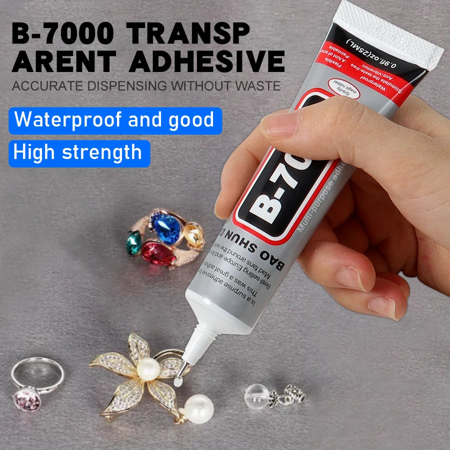 15ML 25ML 50ML 110ML B-7000 Clear Contact Phone Repair Adhesive Universal Glass Plastic DIY Glue B7000 With Precision Applicator