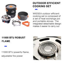 Widesea Portable Camping Cooking Set with Gas Burner Kit