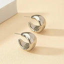 Vintage Gold Teardrop Earrings - Stainless Steel Statement Drops