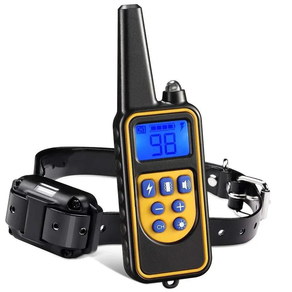 800m Waterproof Electric Dog Training Collar with Remote Control - Rechargeable Shock Vibration Sound  ourlum.com 1Black  