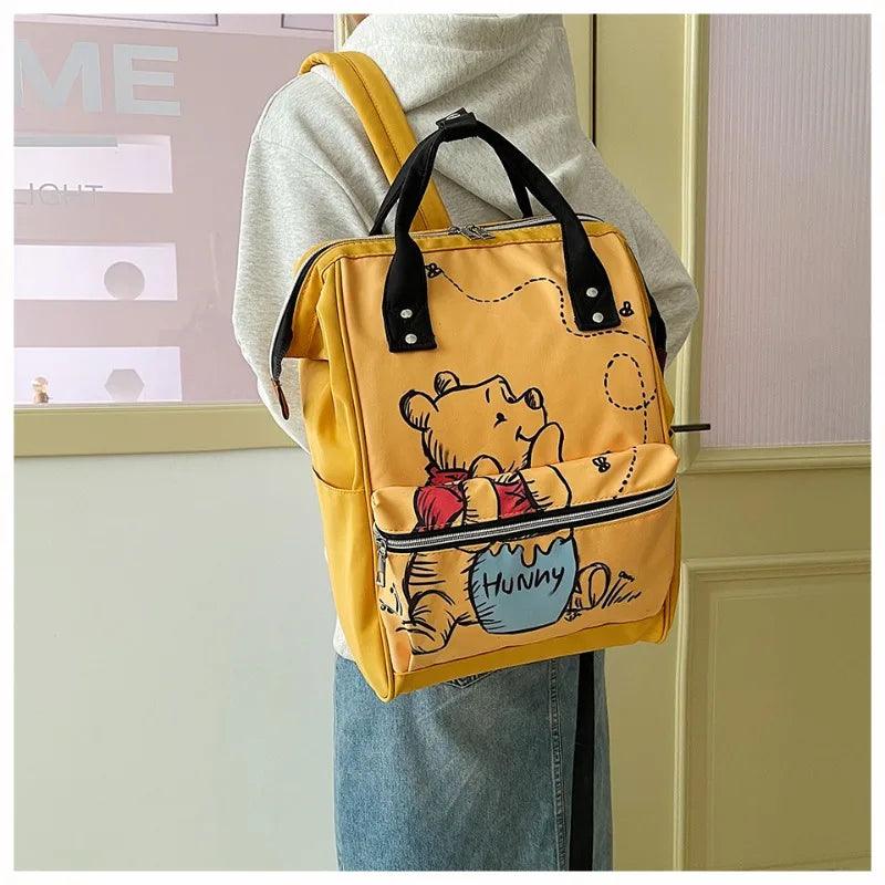 Disney New Mommy Bag Fashion Cartoon Print Large Capacity Mommy Bag Mother and Baby Bag Waterproof Bottle Diaper Backpack  ourlum.com   