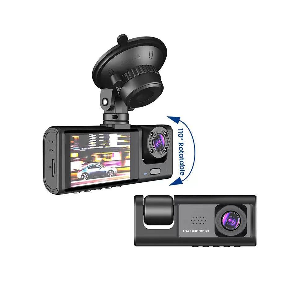 Car DVR Ultimate 3-Lens Dashcam: Complete Vehicle Surveillance  ourlum.com   