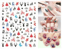 Festive Santa & Snowman Nail Art Stickers for Manicures