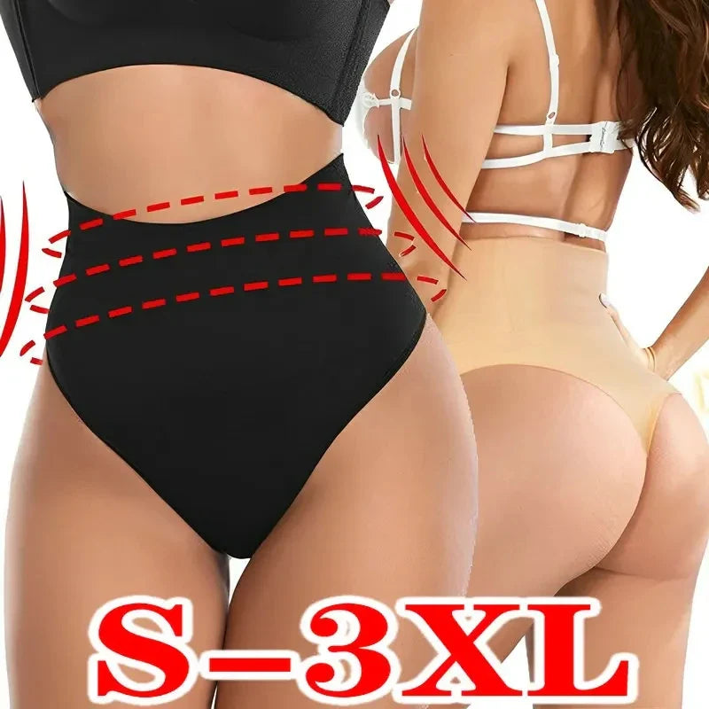 High Waist Tummy Control Panties Women Thong Panty Shaper Slimming Underwear Butt Lifter Belly Shaping Cincher Brief Body Shaper