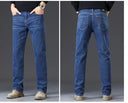 Tall Men Denim Pants Fleece Thick Warm Winter Stretch Jean