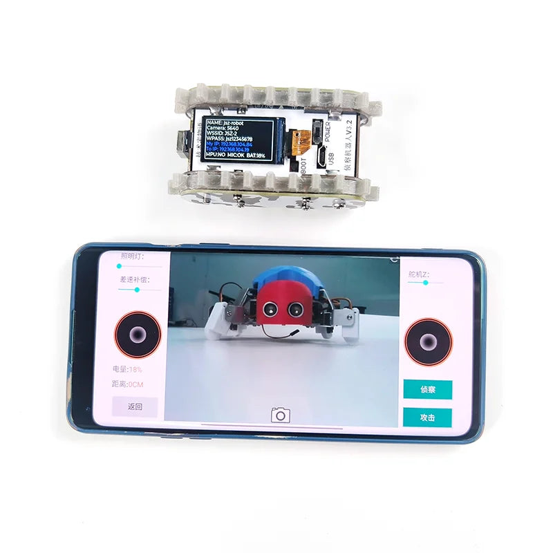 Smart RC Tank Model Kit with WiFi Control and ESP32 Technology  ourlum.com   