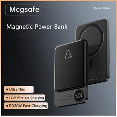 Magnetic Qi Wireless Power Bank 10000mAh with 22.5W Fast Charging for iPhone and Samsung Devices