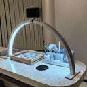 Beauty Salon Half Moon Lamp with Holder Nail Painting Desktop Arch Curved Ring Led Manicure Nail Art Eyelash Light  ourlum.com   