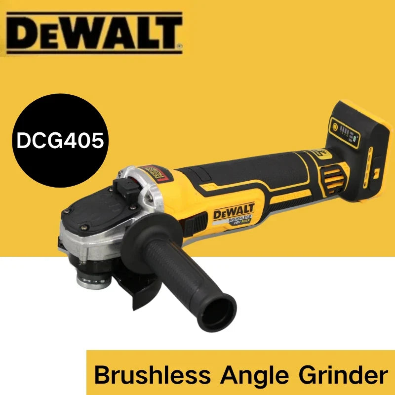 DEWALT DCG405 Cordless Brushless Angle Grinder for Metal Cutting & Polishing