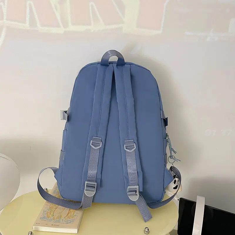 Popular Pink Purple Color Girls High School Student Backpack Bags  ourlum.com   