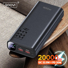 QOOVI Ultra-Fast 20000mAh Power Bank for iPhone and More