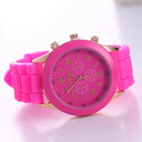 Luxury Women's Silicone Strap Quartz Watch Elegant Timepiece