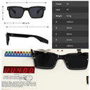 Trendy UV400 Square Rivet Gradient Sunglasses for Men Women