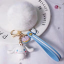 Cute Animal Keychains with Fluffy Fur Ball Bag Pendant