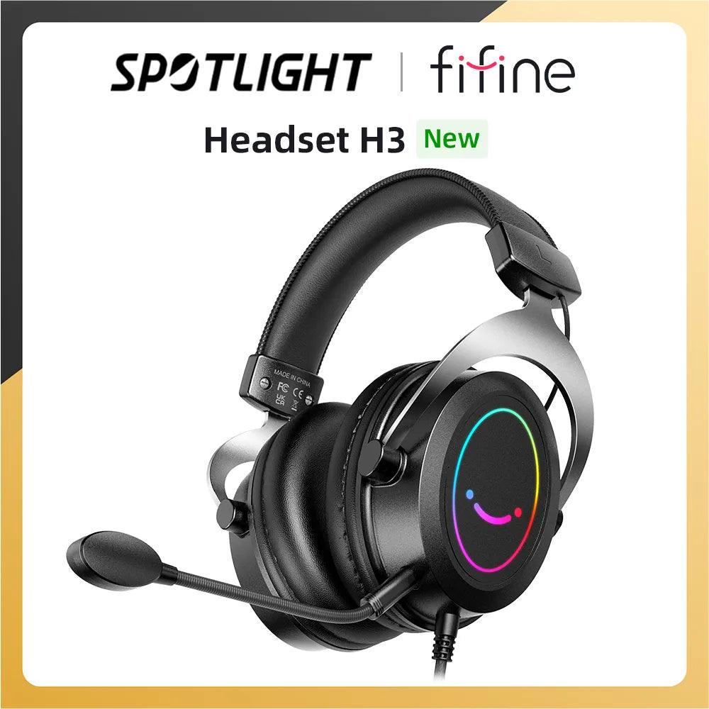 Dynamic RGB Gaming Headset with Multi-Device Compatibility and Immersive Sound -H3  ourlum.com   