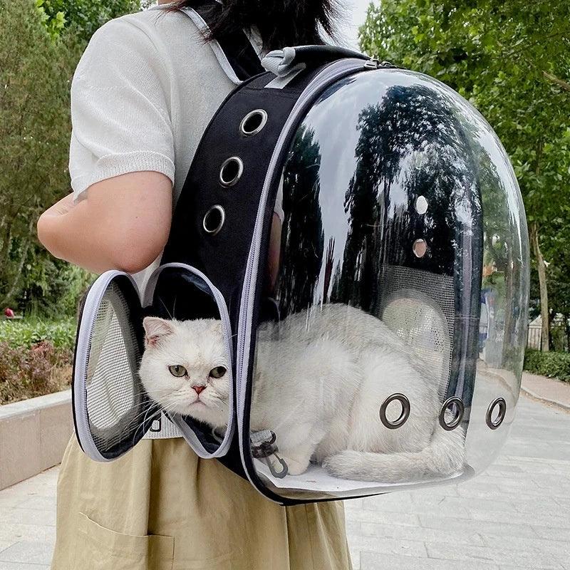 Pet Space Capsule Backpack with Transparent PC Mask and Ventilation Holes  ourlum.com   