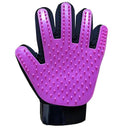 Cat Hair Removal Gloves: Ultimate Grooming Solution for Pets  ourlum.com purple left  