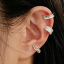 Silver Leaf Ear Cuff Clip Earrings Stylish Unisex Jewelry