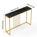 47.2 Inch Extra Long Console Table Sintered Top Gold Legs