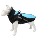 Winter Dog Coat with Harness & Furry Collar for Big Breeds - Keep Your Pet Warm & Stylish  ourlum.com Blue XL 