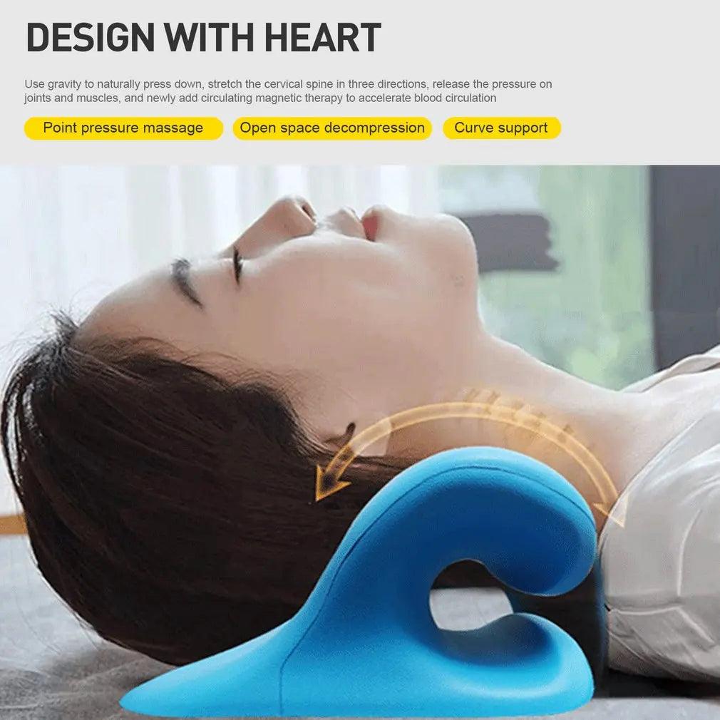 Cervical Neck and Shoulder Traction Pillow for Pain Relief and Muscle Relaxation