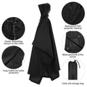 3-in-1 Waterproof Rain Poncho Lightweight Hooded Coat