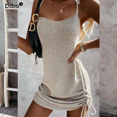 Allure Backless Mini Dress: Custom Fit Summer Glamour & Style