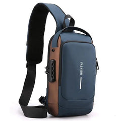 Men's USB Shoulder Bag: Stylish Anti-theft Travel Organizer