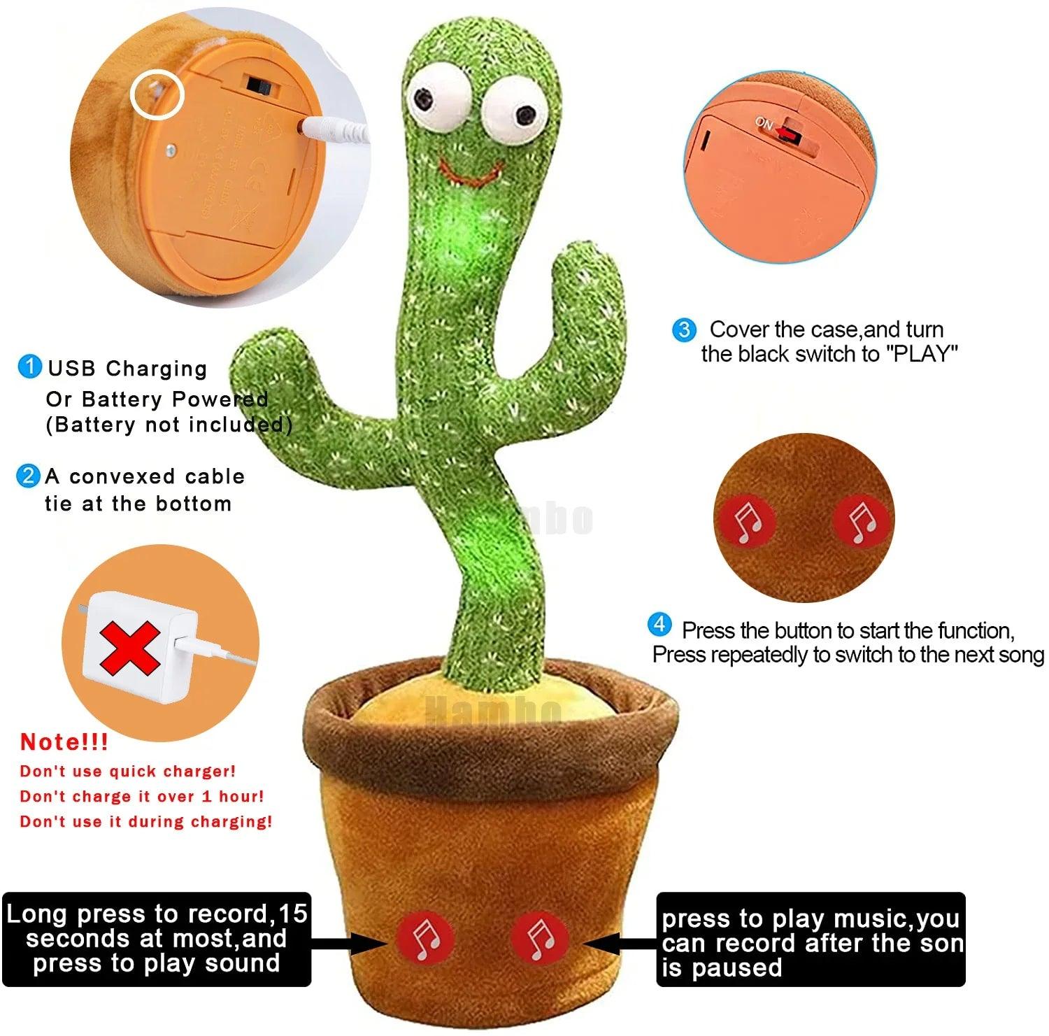 Dancing Cactus Toy: Twisting, Singing, Glowing Fun for Kids  ourlum.com   