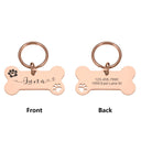 Personalized Stainless Steel Pet Tags: Customizable, High-Quality, Anti-lost, Unique Design  ourlum.com rose gold-1 40X21MM 